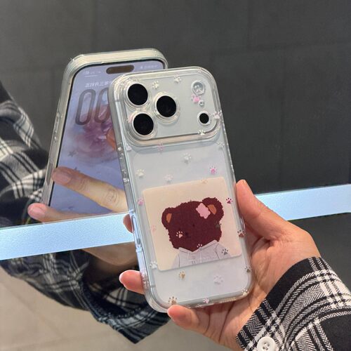 iPhone17promax满屏小熊脚印软壳