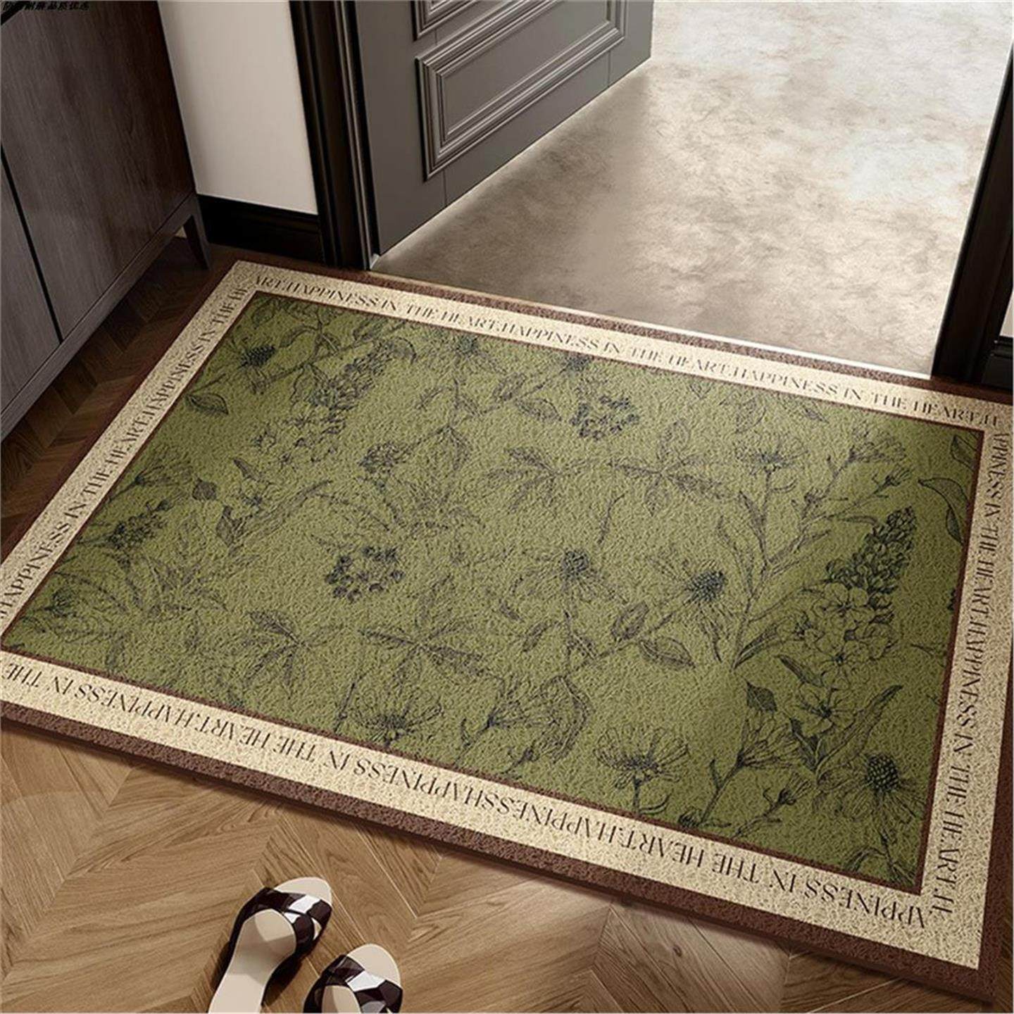 门口高级感地垫入户门中古风丝圈防滑脚垫玄关地毯耐脏防滑可裁剪,居家布艺,入户地垫,淘宝优惠券,粉丝福利购,淘宝优惠卷