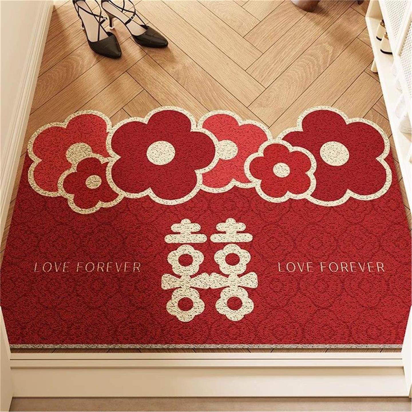 2025新款喜庆红色地毯入户门地垫丝圈防滑门口地垫进门可裁剪脚垫,居家布艺,入户地垫,淘宝优惠券,粉丝福利购,淘宝优惠卷