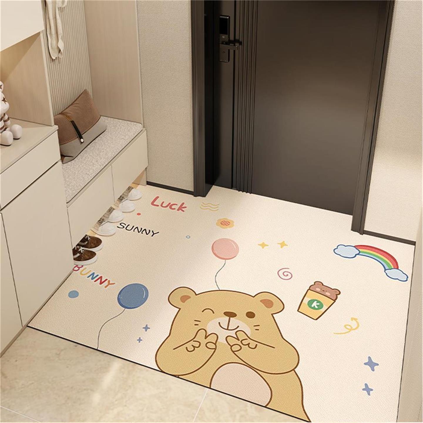 卡通可爱免洗擦裁剪皮革防滑地垫