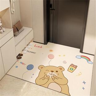 入户门卡通可爱免洗可擦可裁剪皮革地垫玄关门口耐脏耐磨防滑脚垫