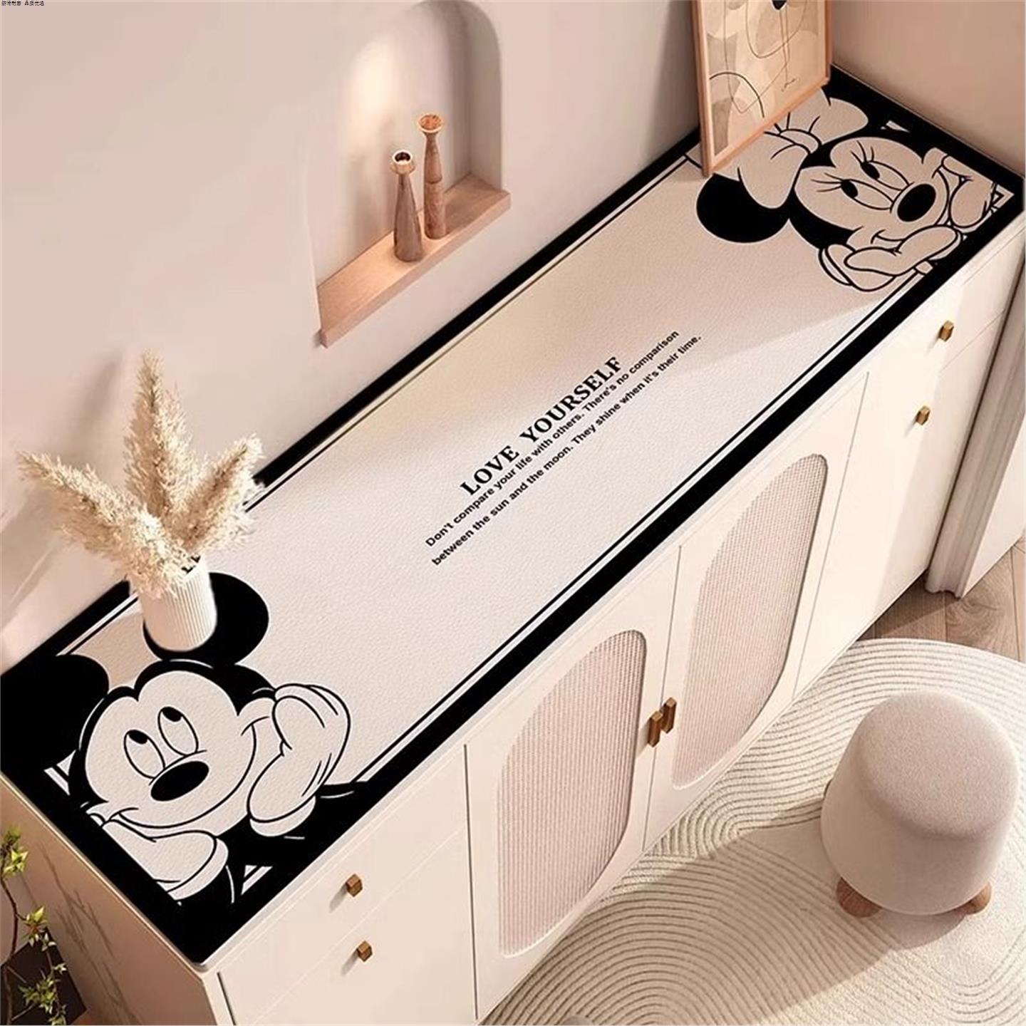 电视柜垫米奇卡通皮革客厅保护垫