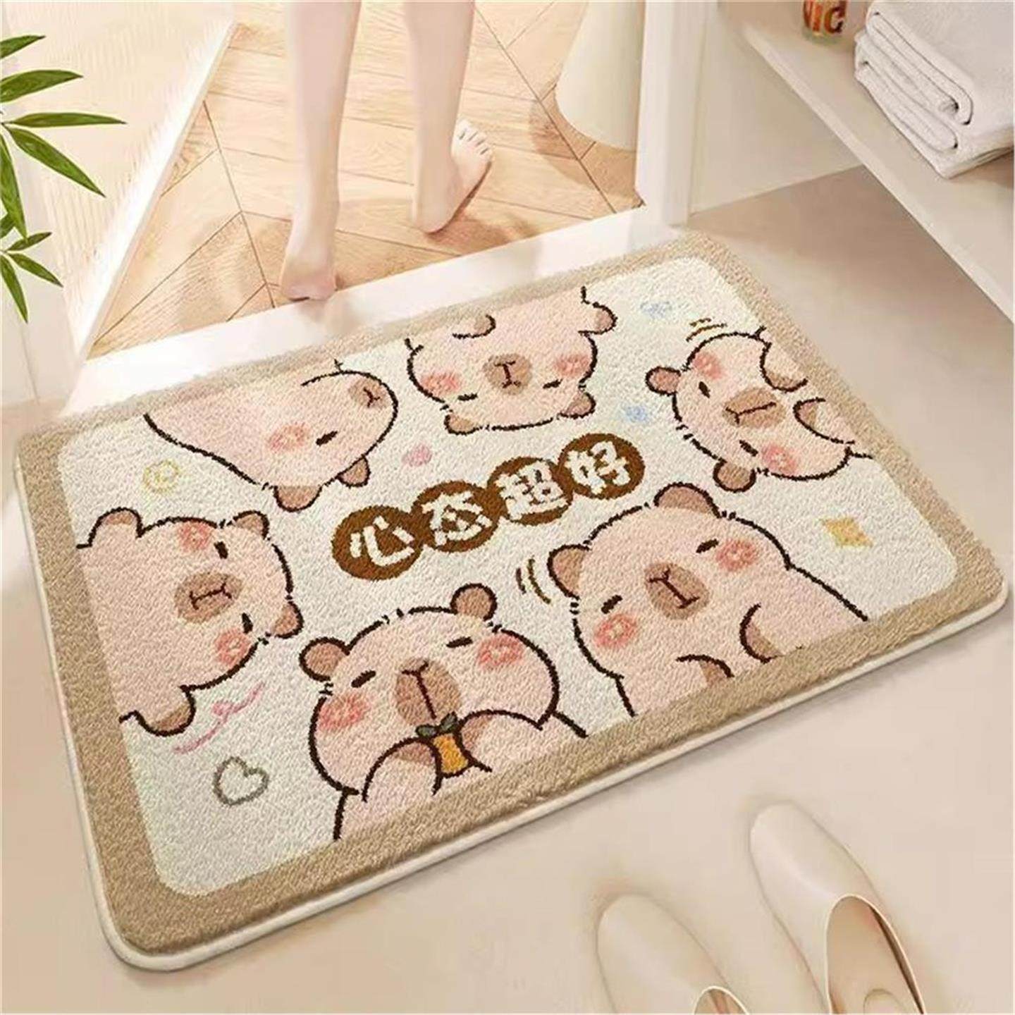 卡通浴室吸水地垫门口耐脏易打理防滑垫卡皮巴拉卫生间门口脚地垫,居家布艺,入户地垫,淘宝优惠券,粉丝福利购,淘宝优惠卷
