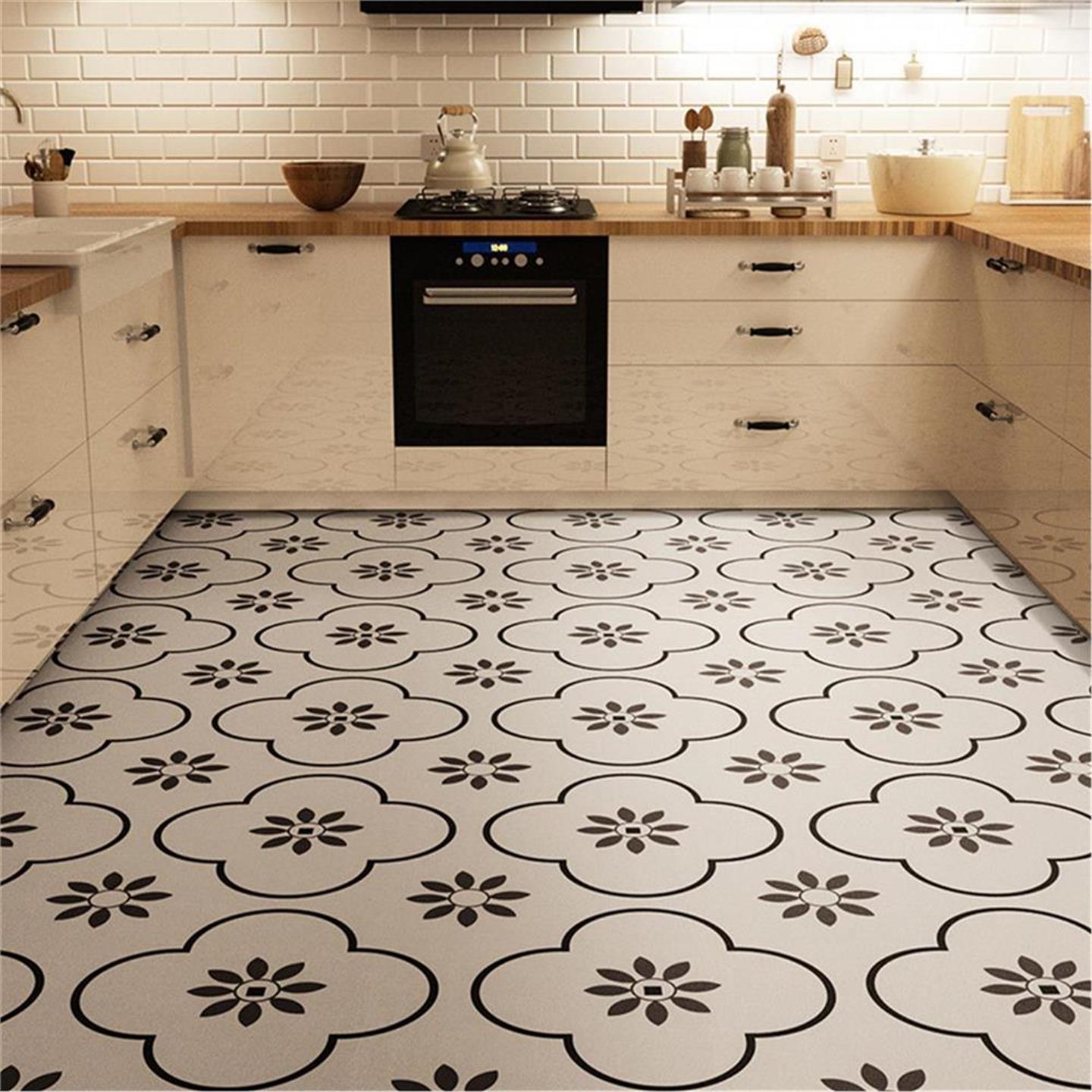 复古高级厨房防水皮革地垫免洗垫