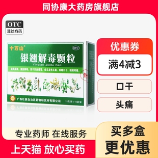 十万山 银翘解毒颗粒 15g*10袋/盒 疏风解表清热解毒