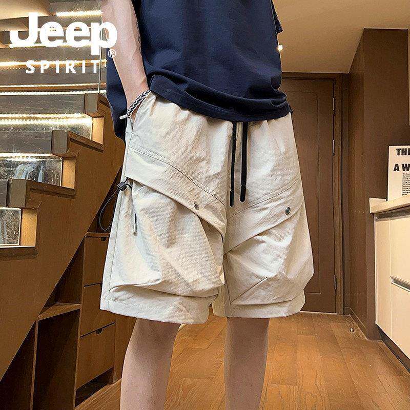 JEEP SPIRIT吉普工装短裤男士夏季高街美式运动裤休闲五分中裤潮
