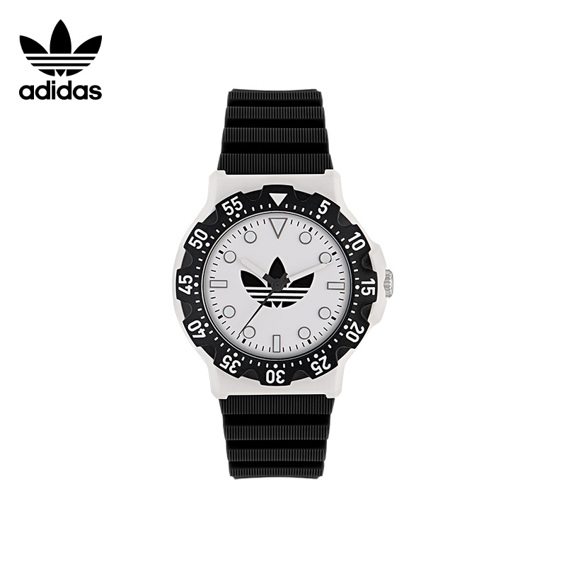 adidas Originals阿迪达斯三叶草夜光黑白配表盘学生男女款手表