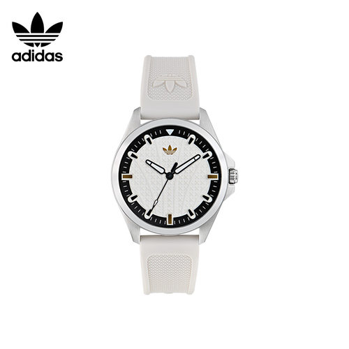 adidas矿物玻璃表镜针扣硅胶表带