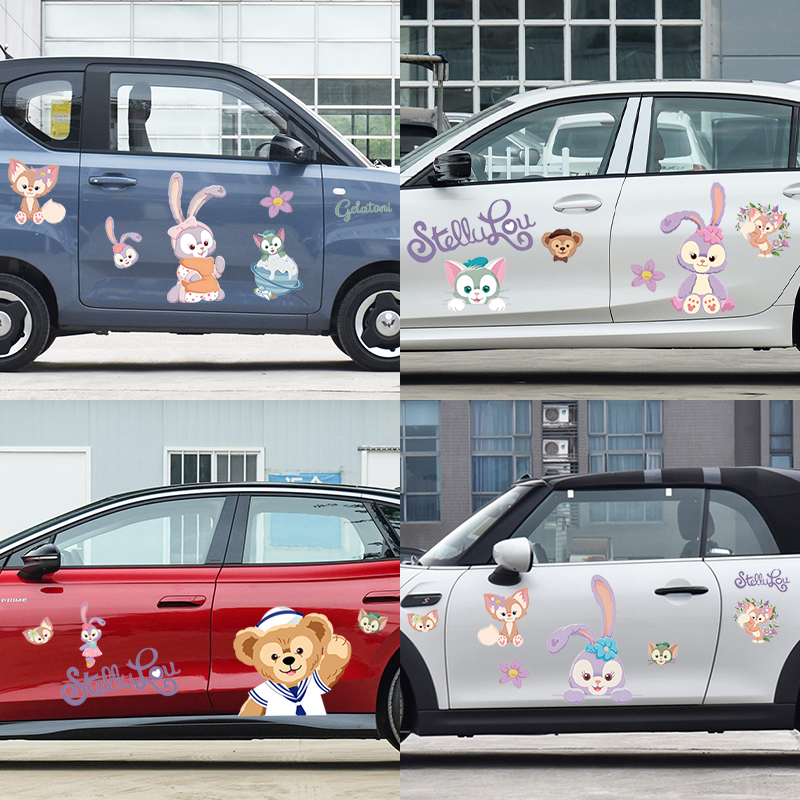 防水防晒可爱兔子车贴高清图案