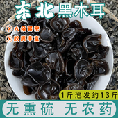 东北特产黑木耳500g克秋木耳肉厚无根农家优质小碗儿头茬干木耳