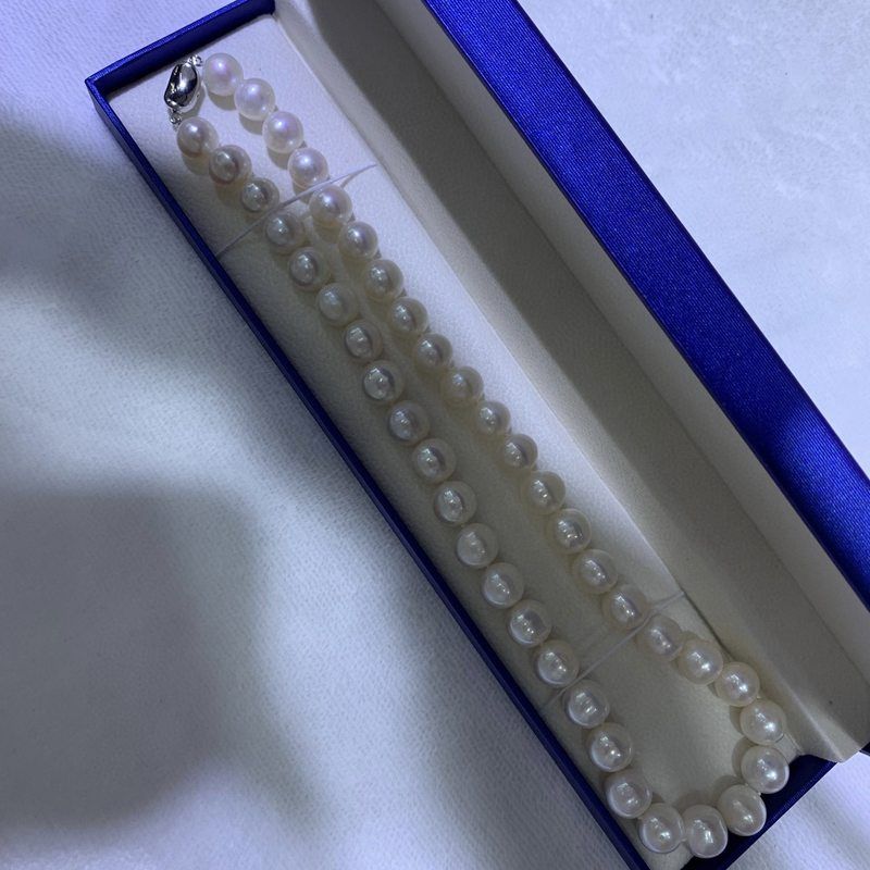 爱迪生珍珠项链10-11mm 强珠光基本正圆微瑕疵社交不明显自留送礼