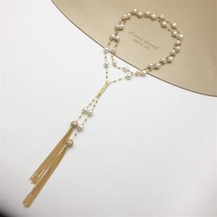 珠宝展同款网红蕞爱满天星流苏一款多戴淡水珍珠长项链毛衣链