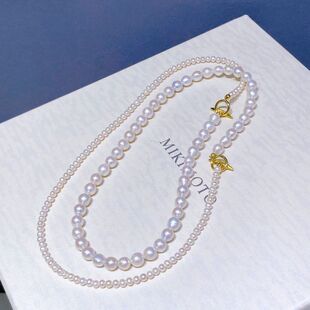 一款多戴OT扣爱迪生淡水珍珠长款项链 纯天然微巴洛克珍珠毛衣链