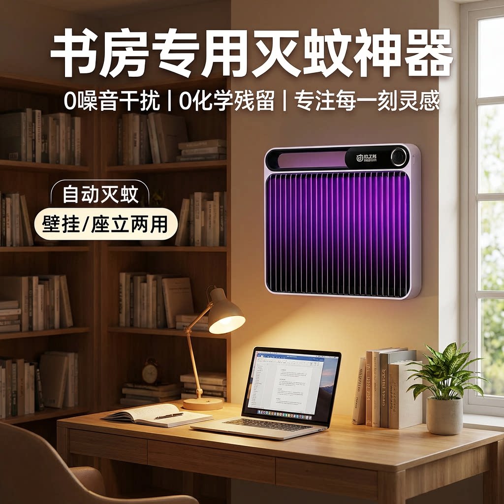 书房专用usb驱蚊器2026新款灭蚊灯灭蝇灯家用卧室内婴儿孕妇防蚊餐厅饭店苍蝇捕捉神器户外智能强效灭杀蚊子