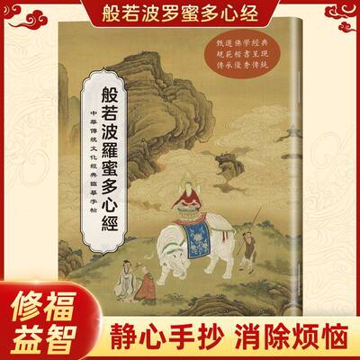 【抖音同款】般若波罗蜜多心经 正版静心抄写本修心佛学文化硬笔书法初学者临摹本手抄本诵经手抄佛经书籍畅销书排行榜