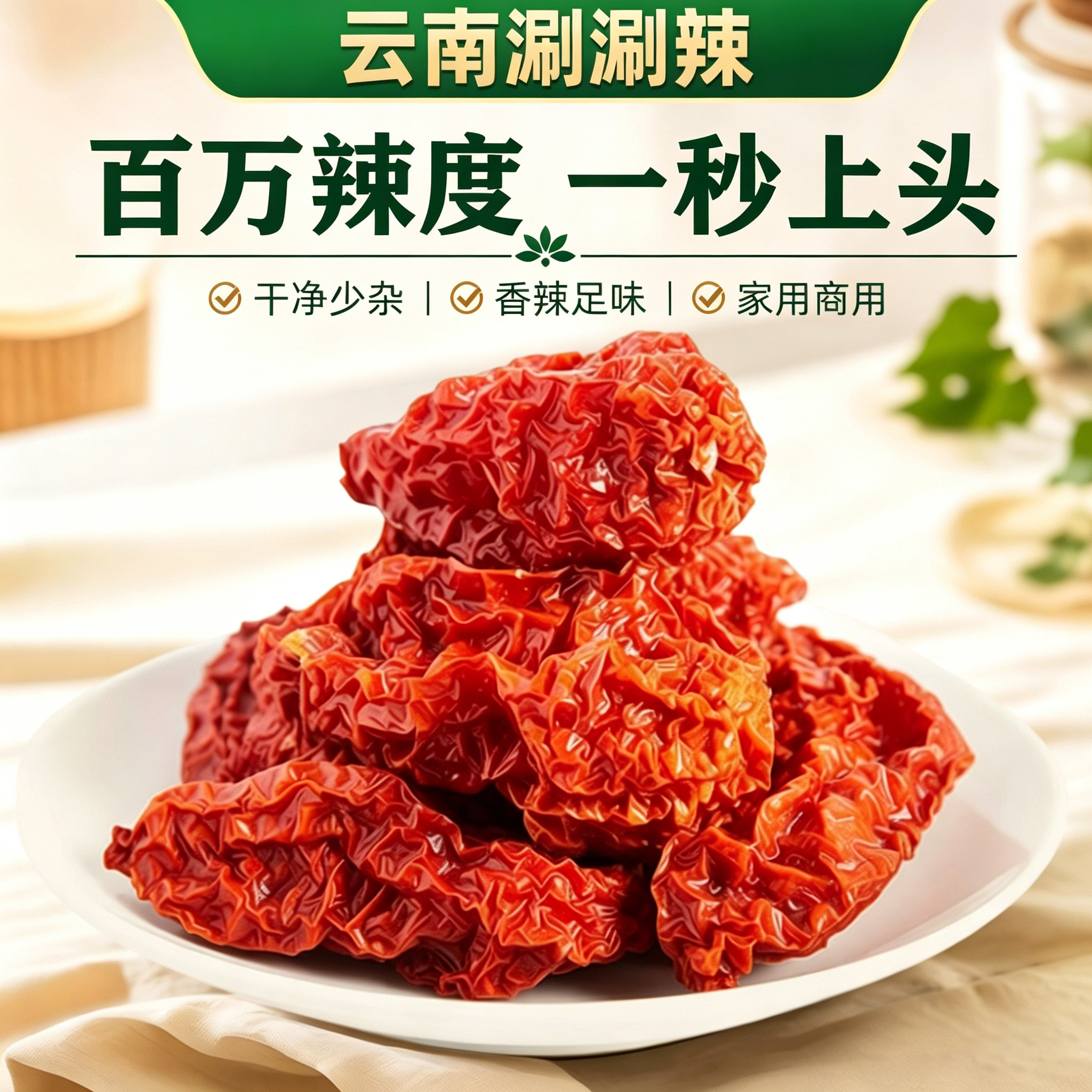 涮涮辣魔鬼椒巨辣无比云南特产火锅卤味调料百万辣度干辣椒500g