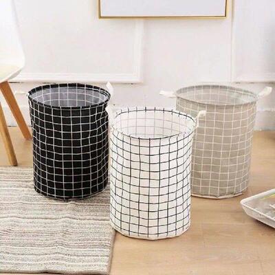 Cotton Linen Clothes Storage Basket Household Large