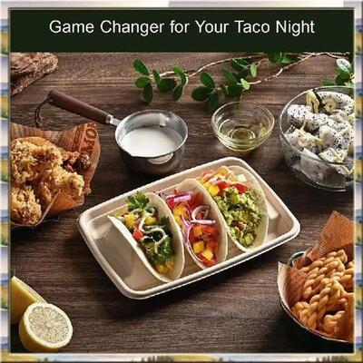 DHDL 24PCS Disposable Taco Holders For Party, Paper Taco