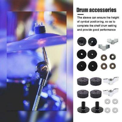 12pcs/Set Drum Felt Pad Wing Nuts Washers Drum Replacement