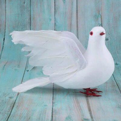 Artificial Foam Doves Birds with Feet Decorative for Home
