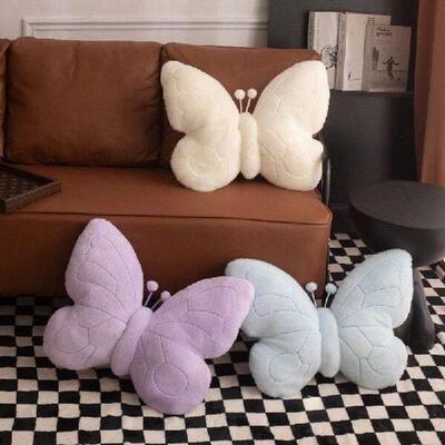 Princess 3D Butterfly Pillow Cover Decorative Throw Pillow