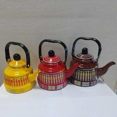 Outdoor Camping Water Pots Enamels Teapot Kettle Coffee