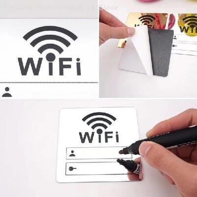 10cm WIFI Sign Mirror Wall Stickers Rewritable Handwriting