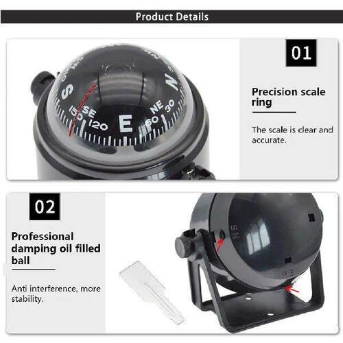 1 Set Boat Compass Professional Marine Compasses Simple
