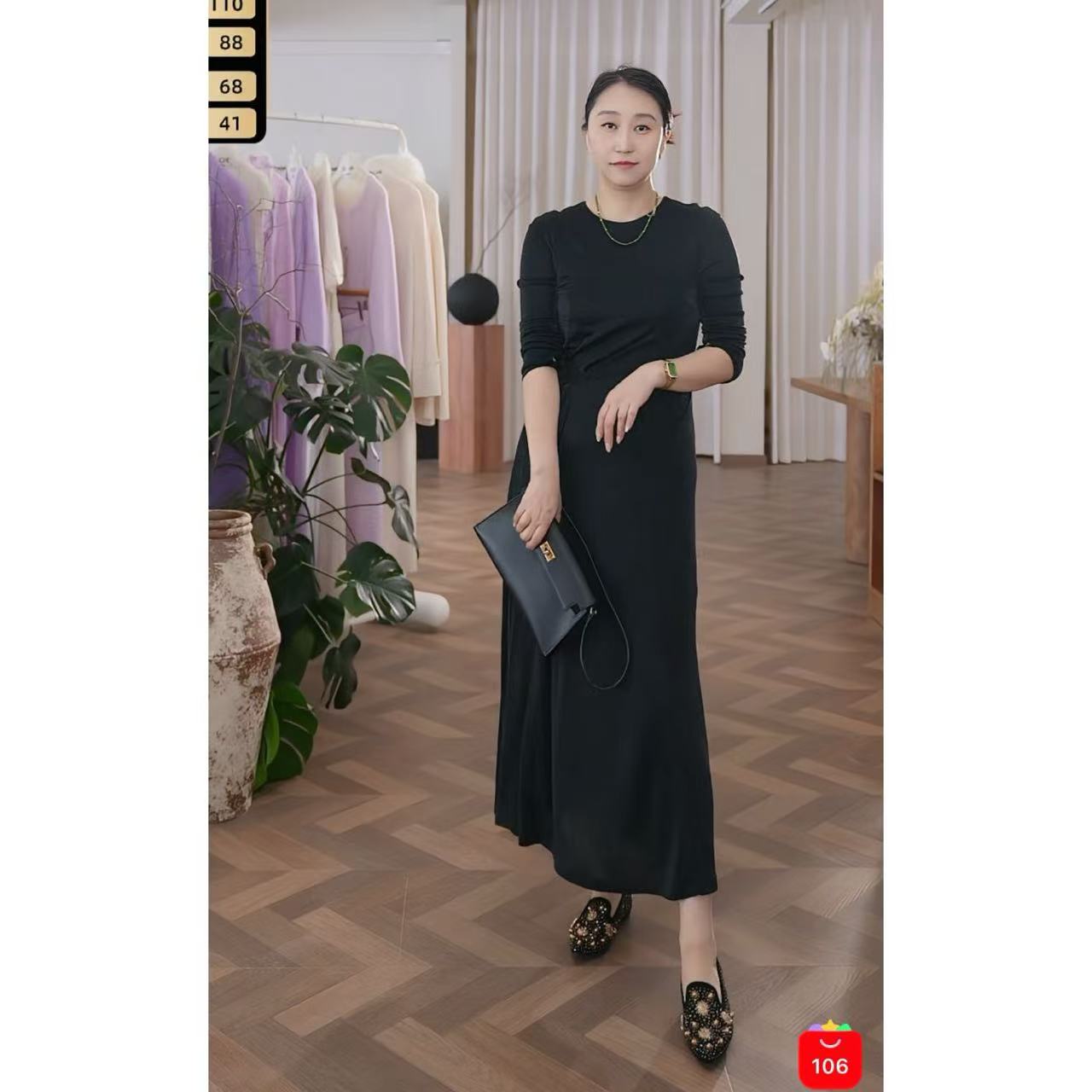 【设计总监然姐】-醋酸女装连衣裙显瘦时尚修身设计款长裙