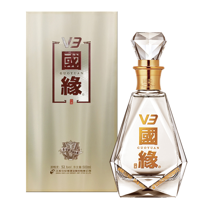 今世缘国缘V3酒52度500ml*1瓶装