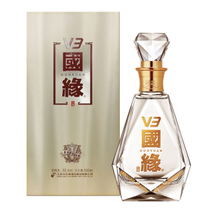 今世缘国缘V3高档白酒52度500ml 1瓶商务宴请酒水中秋送礼长辈