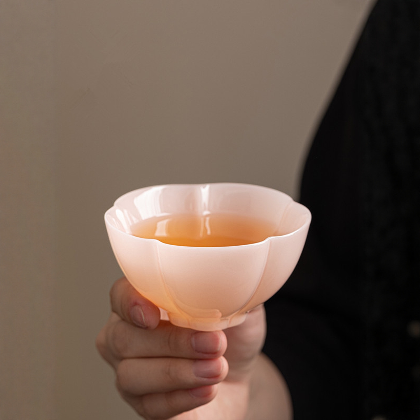 羊脂玉瓷中式品茗杯陶瓷主人杯