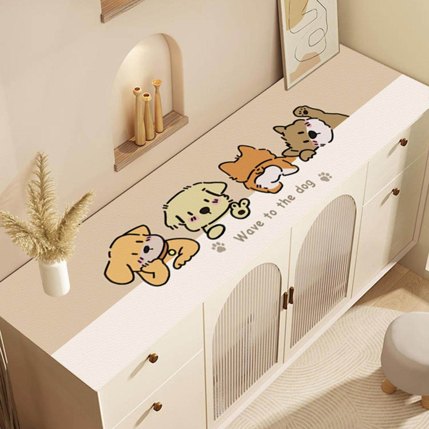 卡通入户玄关垫餐边柜双面垫子防水防烫免洗皮革酒柜保护垫鞋柜垫,居家布艺,入户地垫,淘宝优惠券,粉丝福利购,淘宝优惠卷