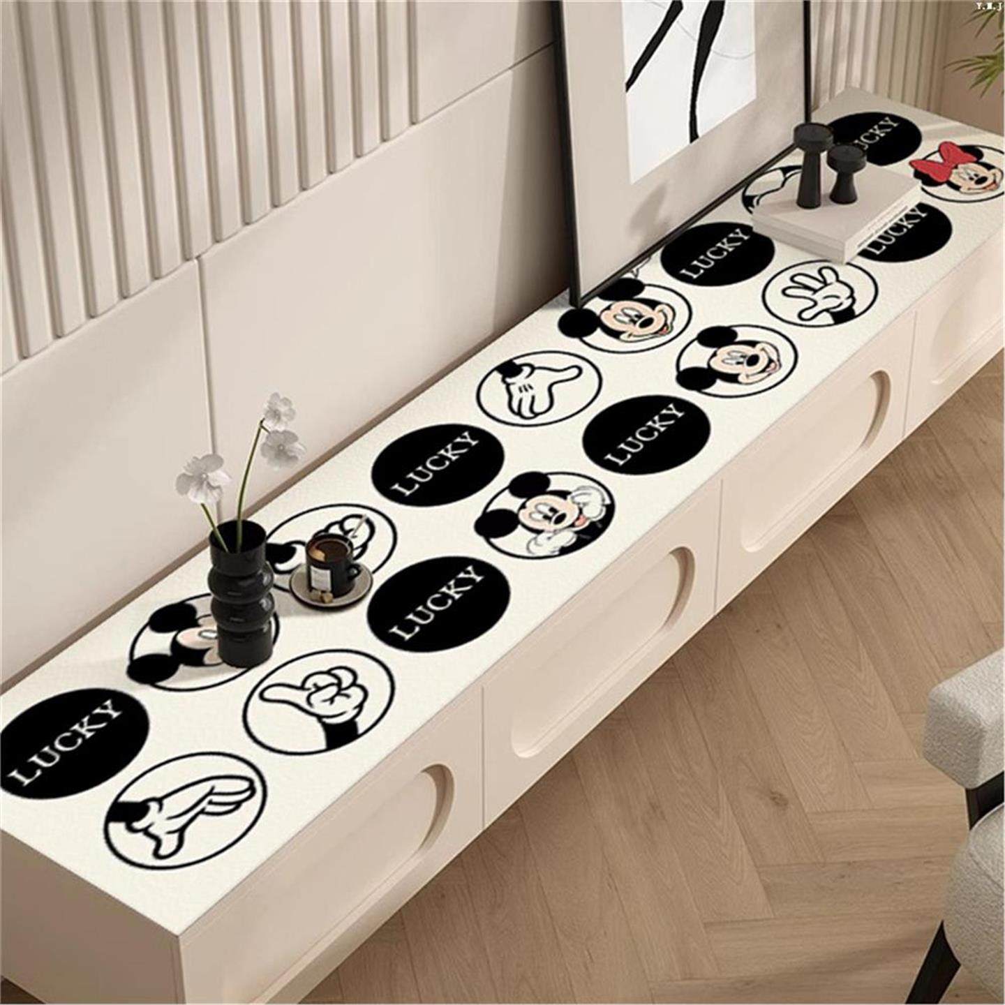 客厅电视柜皮革米奇餐边柜防水防油桌垫鞋柜台面盖巾防脏保护垫子,居家布艺,桌布,淘宝优惠券,粉丝福利购,淘宝优惠卷