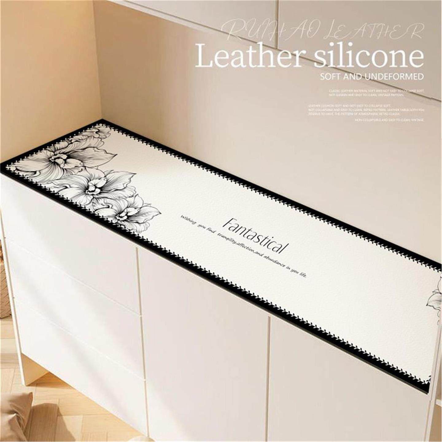 现代简约电视柜台面保护垫桌布桌面垫防水防油免洗轻奢高级感桌垫