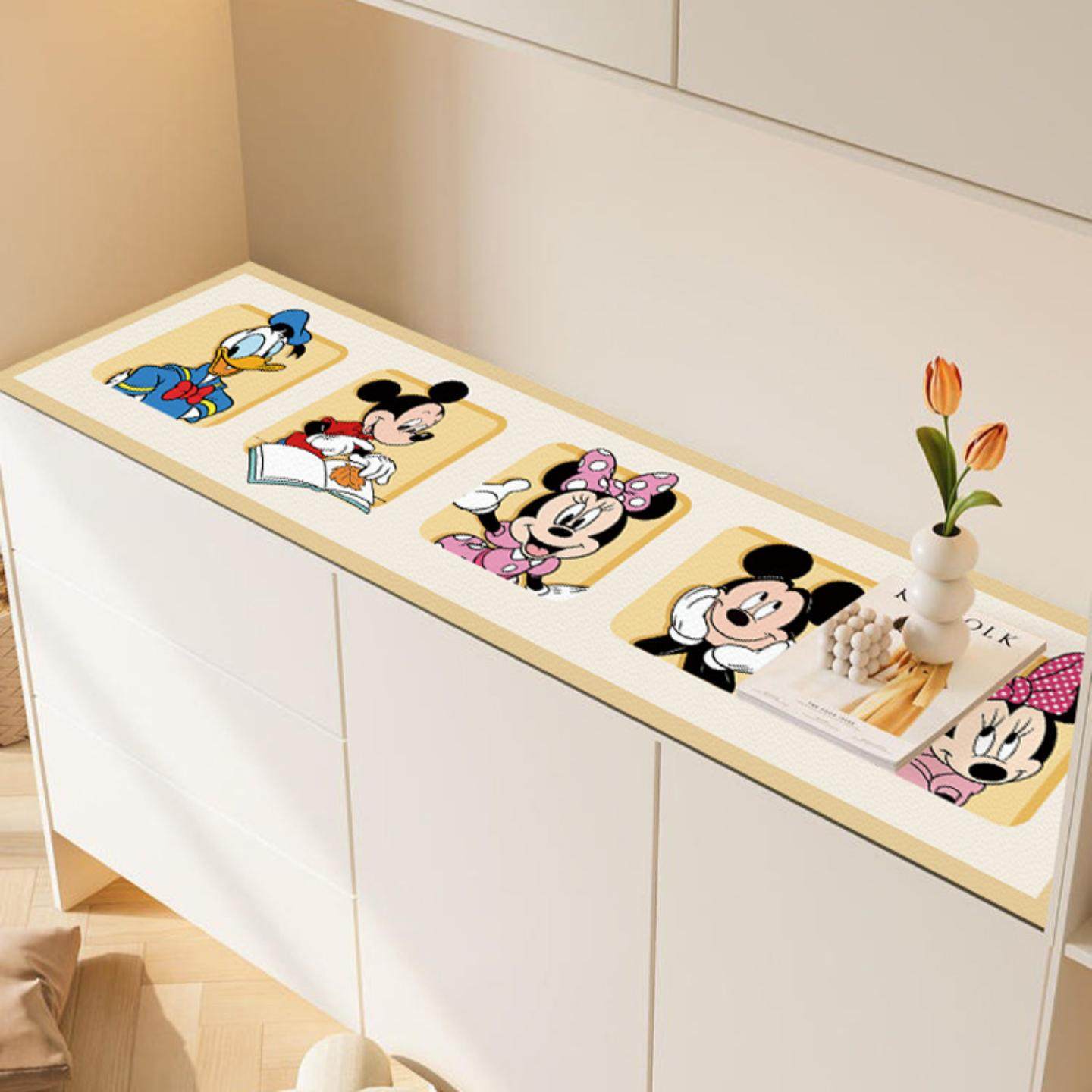 卡通风米老鼠餐边柜电视柜鞋柜玄关柜子垫子台面防水防油长条桌垫,居家布艺,餐垫,淘宝优惠券,粉丝福利购,淘宝优惠卷