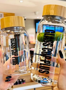 高硼硅耐高温玻璃杯大容量水杯2000ml超大水壶可斜挎运动健身夏季