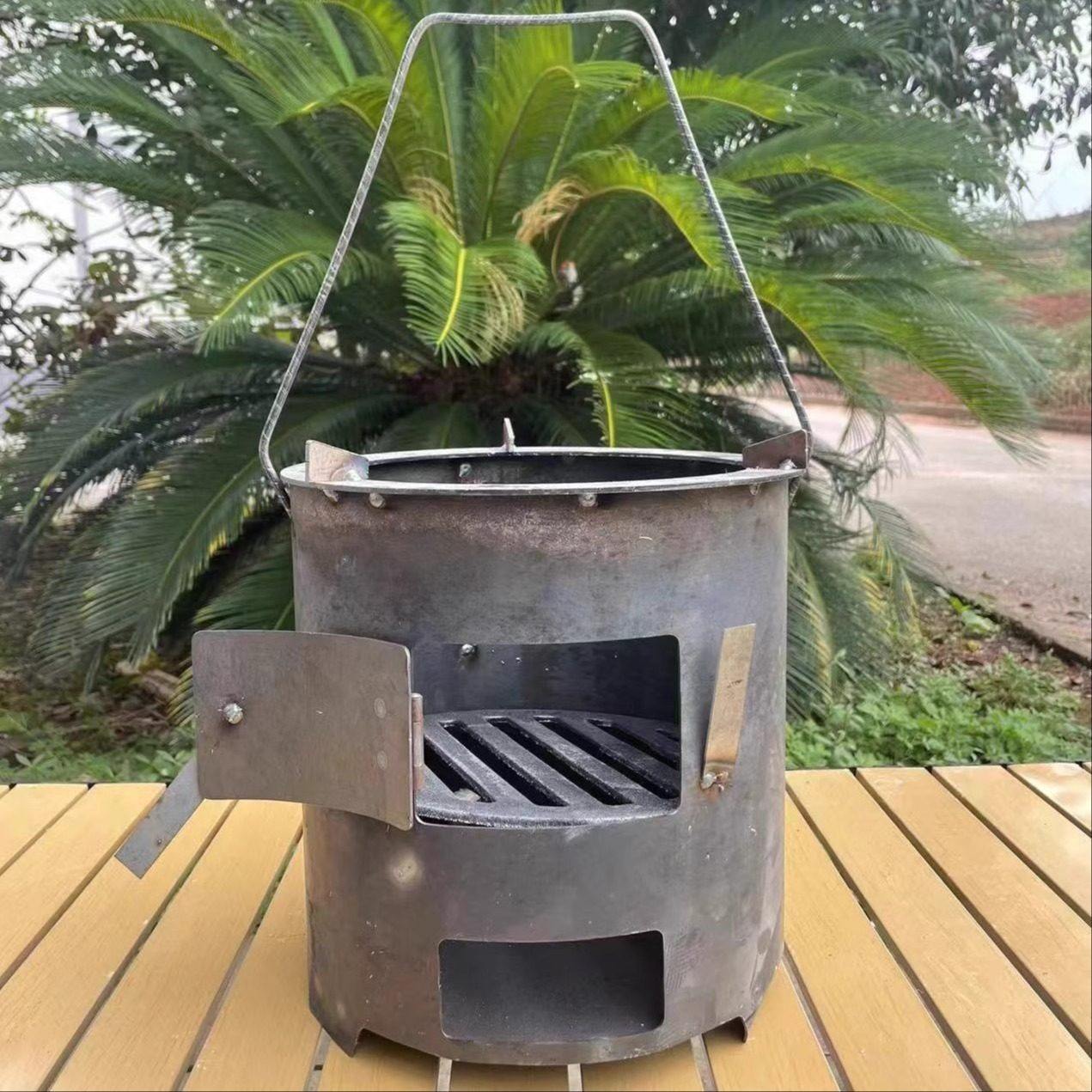 新款加厚柴火炉烧烤炉家用室内户外野炊便携式露营耐烧猛火灶煮饭,商业/办公家具,大锅台/柴火灶,淘宝优惠券,粉丝福利购,淘宝优惠卷