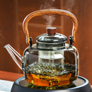 玻璃茶壶围炉煮茶壶蒸煮两用加厚耐高温大容量泡茶电陶炉用烧水壶