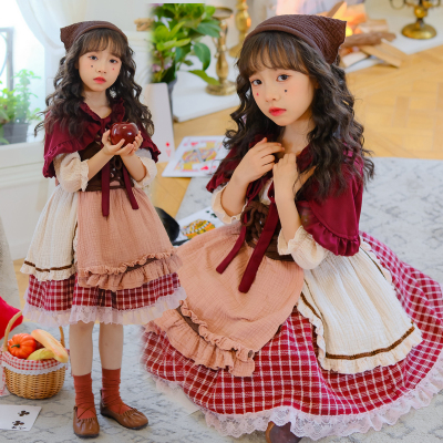 小红帽cos童话卖火柴的小女孩演出灰姑娘儿童舞台表演服公主裙