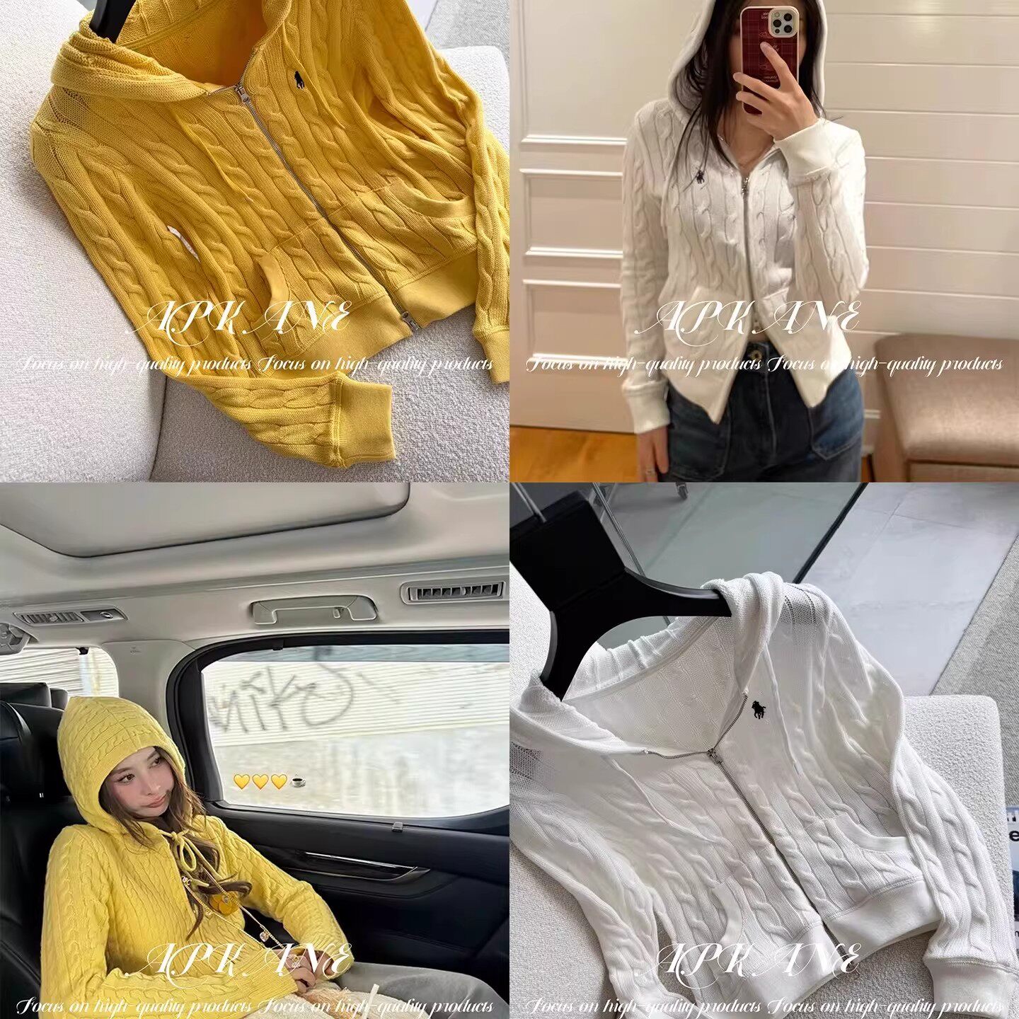 always cc25-11俏皮松弛很难不爱经典老钱风麻花双拉链开衫上衣女