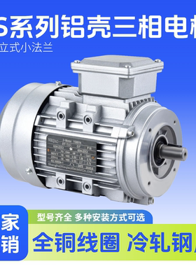 YS立式铝壳电机380V全铜0.37/0.55/0.75/1.1/1.5/2.2KW三相电动机