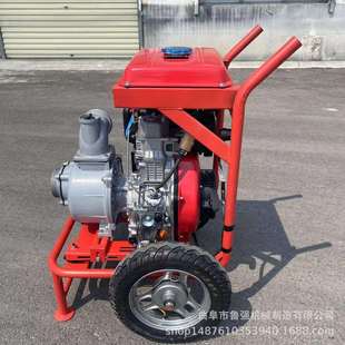 电启动柴油机抽水机大流量自吸污水泵农用灌溉四冲程汽油机抽水