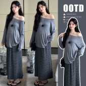 套防晒衣休闲慵懒风上衣半身裙大码 孕妇装 夏季 2026新款 穿搭 春装