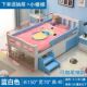 实木儿童床带护栏男孩女孩粉色公主床单人床边加宽床婴儿床拼接床