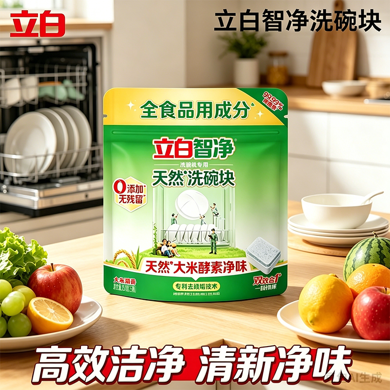 立白智净洗碗机专用天然洗碗块