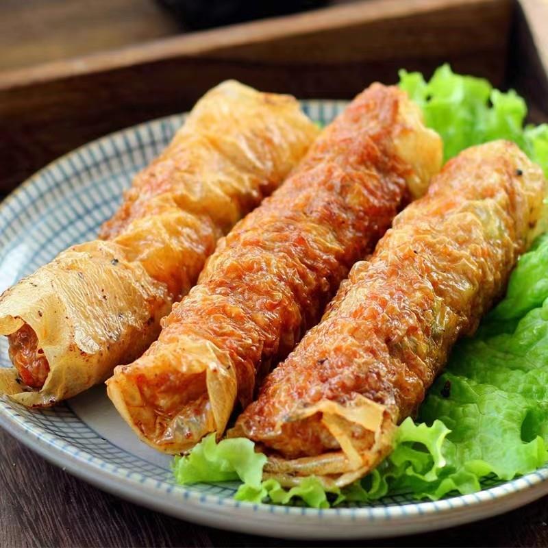 头层蝉翼豆腐皮干货兰桂五香条肉卷鸡卷潮汕广章粿肉豆皮腐膜包邮