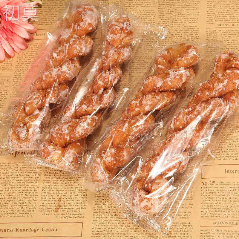 温州特产手工白糖葱香红糖大麻花办公休闲零食品400g传统糕点包邮