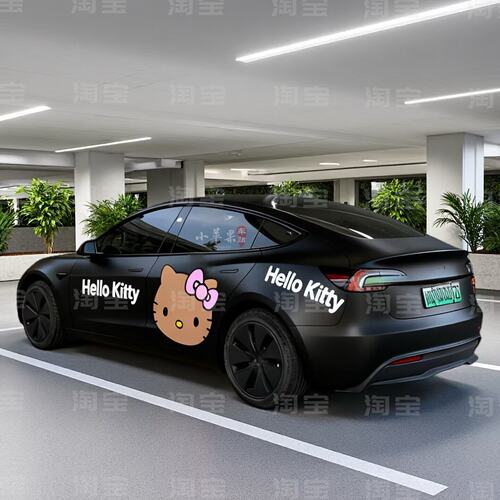 特斯拉modelykt猫车贴花S