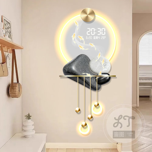 石来运转入户玄关装饰画高级感